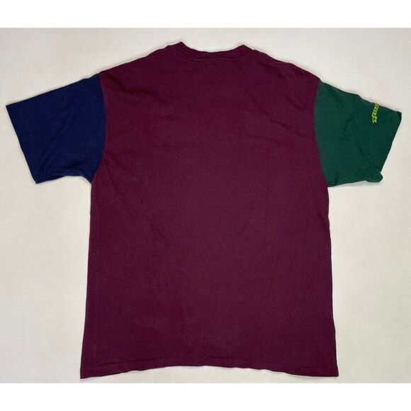 VINTAGE Belton Blank Colorblock 1995 T-shirt Men XL USA 90s Single Stitch - Picture 5 of 7
